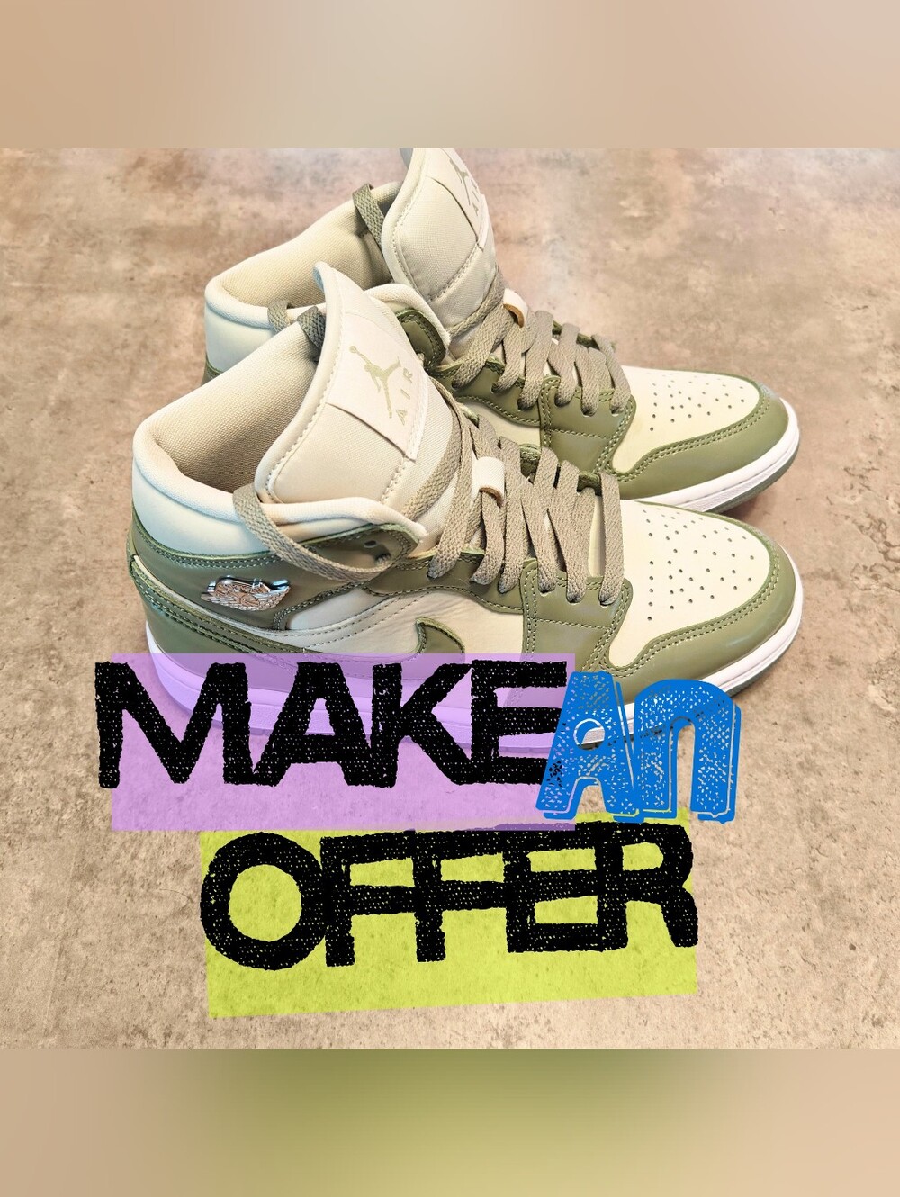 Womens 8.5 Nike Air Jordan 1 Mid SE Sea Glass Color